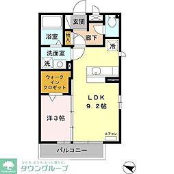 サンアネックスふじみ野 1LDKの間取図画像
