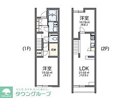 レオパレスコヅチ2 2LDKの間取図画像
