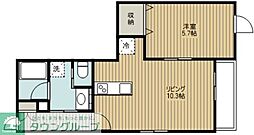 Nextage ASAKA 1LDKの間取図画像