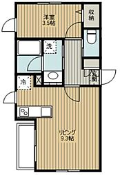 Nextage ASAKA 1LDKの間取図画像