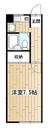 昭和コーポ川越 1Kの間取図画像
