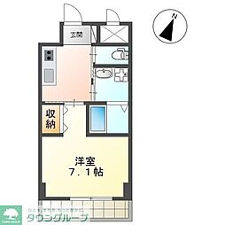 ビアンくすのき台 1Kの間取図画像