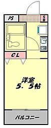 ウインベルソロ川越17 1Kの間取図画像