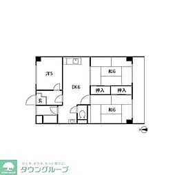 第2メゾン大泉 3DKの間取図画像