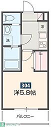 新座市大和田4丁目アパート 1Kの間取図画像