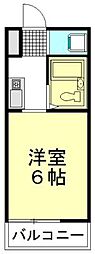 センチュリー志木 1Kの間取図画像