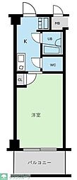 クレセールふじみ野1 1Kの間取図画像