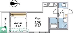 Rose Garden 1LDKの間取図画像