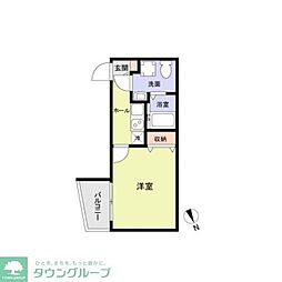 朝霞市朝志ヶ丘2丁目新築アパート 1Kの間取図画像