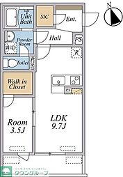 リブリ・ヴェール 1LDKの間取図画像