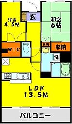 パインシルクふじみ野 2LDKの間取図画像