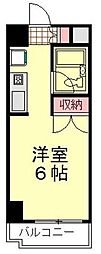 スカイコート和光 ワンルームの間取図画像
