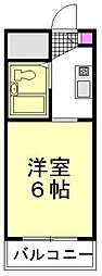 カレッジハイツASAKA ワンルームの間取図画像