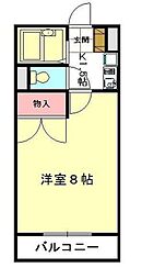 レオパレスガーデンビレッジ 1Kの間取図画像