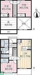 川越市藤木町タウンハウス 3LDKの間取図画像