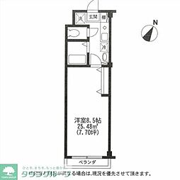 アトーレ上福岡マンション 1Kの間取図画像