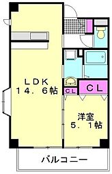 ブリランテふじみ野 1LDKの間取図画像