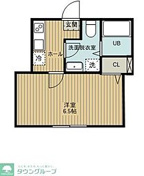 ストレータ志木 1Kの間取図画像