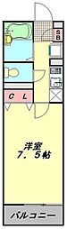 アイビスふじみ野 1Kの間取図画像