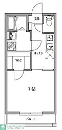 朝霞市西原2丁目アパート 1Kの間取図画像