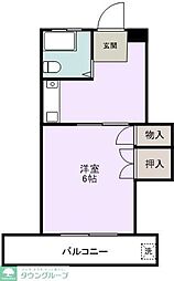 成増ヴィレッヂ2 1Kの間取図画像