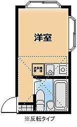 ハッピーフューチャー ワンルームの間取図画像