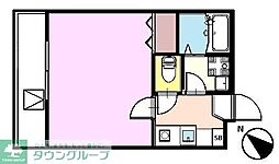 プランドール西横浜 5階1Kの間取り