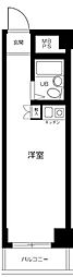 ライオンズマンション横浜西口 6階ワンルームの間取り