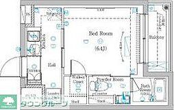 ラフィスタ元町II 5階1Kの間取り