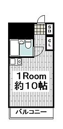 ライオンズマンション平沼第3 ワンルームの間取図画像
