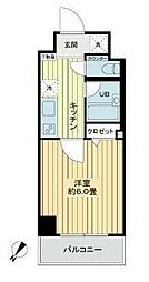 ロワール関内エナジス 3階1Kの間取り