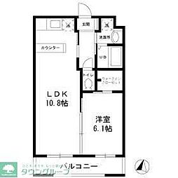 ソレアード　ビスタ　三ッ沢 3階1LDKの間取り
