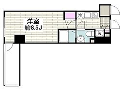 ガラ・シティ横浜西口 3階1Kの間取り