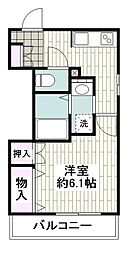 Lumiere Yokohama 3階1Kの間取り