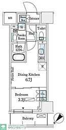 パークアクシス横浜伊勢佐木町通り 1DKの間取図画像