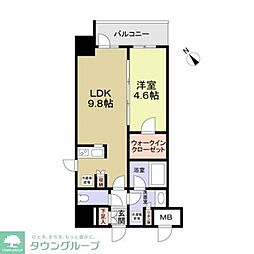 EEL馬車道 1LDKの間取図画像