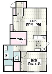 Rook 1LDKの間取図画像