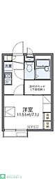 レオパレス西戸部 1Kの間取図画像