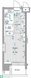 グランド・ガーラ横濱桜木町 1Kの間取図画像