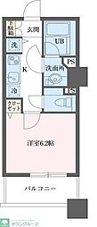ドゥーエ横浜駅前 1Kの間取図画像