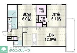Maison Green noa 2LDKの間取図画像