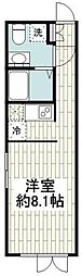 ブライトゴッド 1Kの間取図画像