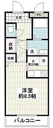 マインツ二俣川 ワンルームの間取図画像