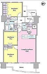 ブルーハーバータワーみなとみらい 3LDKの間取図画像