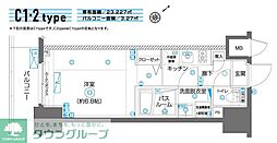 ZOOMYOKOHAMAEAST 1Kの間取図画像
