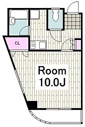 リヴェールU横浜 1Kの間取図画像