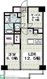 ミオカステーロ横濱野毛山公園 1SLDKの間取図画像