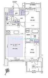 KDXレジデンス横濱紅葉坂 2LDKの間取図画像
