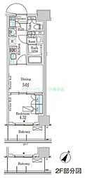 ParkAxis横濱大通り公園 1DKの間取図画像