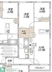 (仮称)上宮田メゾン 2LDKの間取図画像